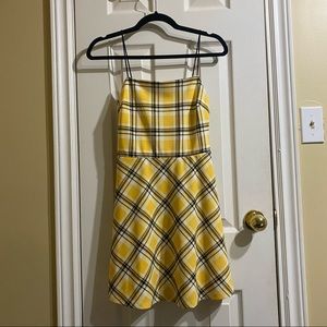 Yellow plaid dress